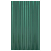 Produktbild för Takplåt 36 st galvaniserat stål grön 60x36 cm