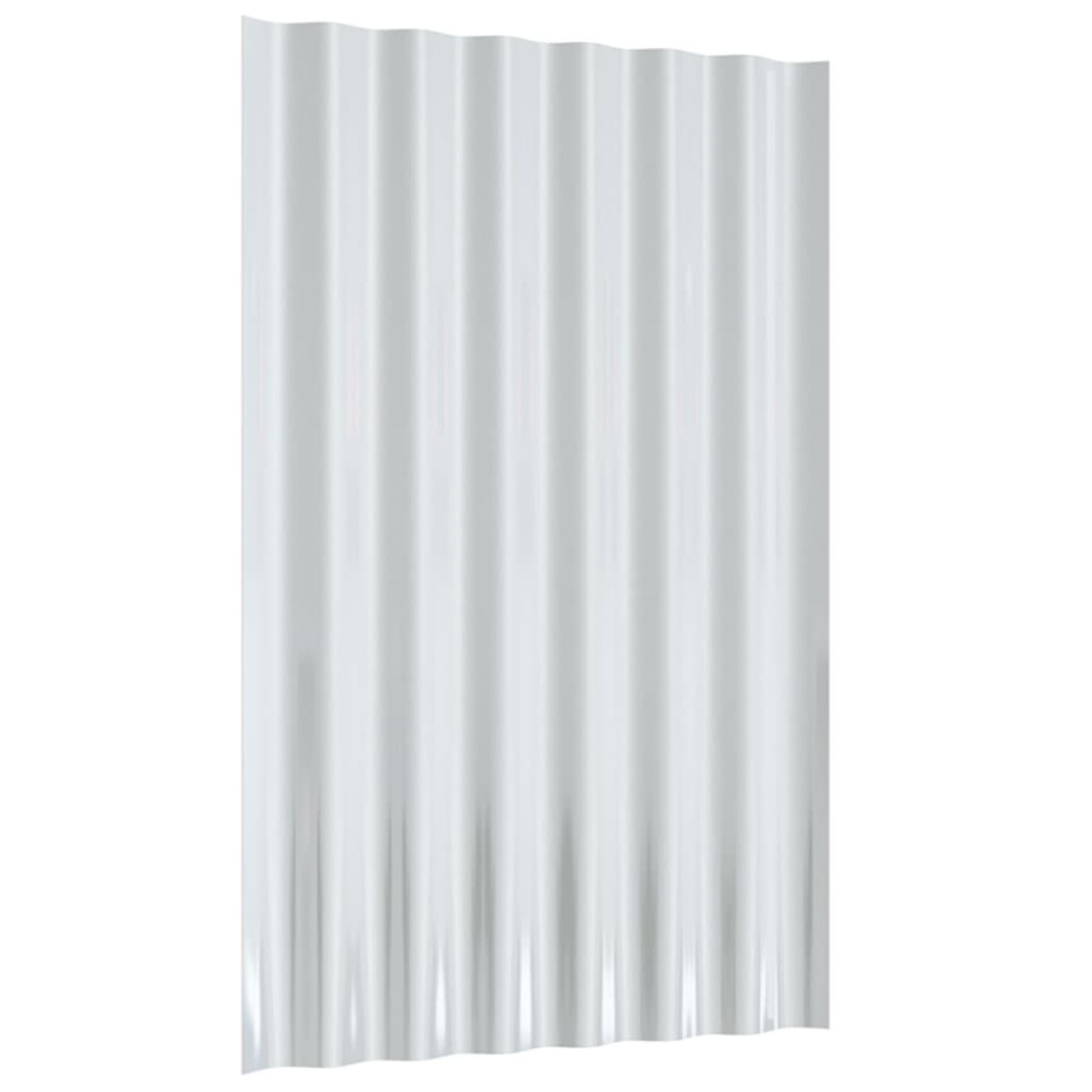 Produktbild för Takplåt 36 st galvaniserat stål grön 60x36 cm
