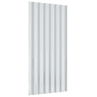 Produktbild för Takplåt 12 st galvaniserat stål grön 80x36 cm