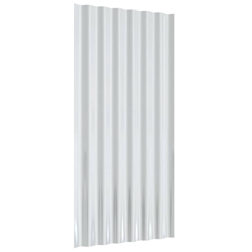 Produktbild för Takplåt 12 st galvaniserat stål antracit 80x36 cm