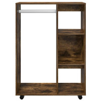 Produktbild för Garderob rökfärgad ek 80x40x110 cm konstruerat trä