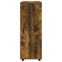 Produktbild för Garderob rökfärgad ek 80x40x110 cm konstruerat trä
