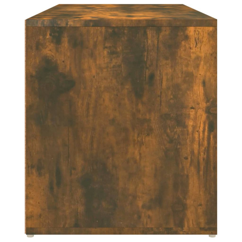 Produktbild för Hallbänk 80x40x45 cm rökfärgad ek konstruerat trä