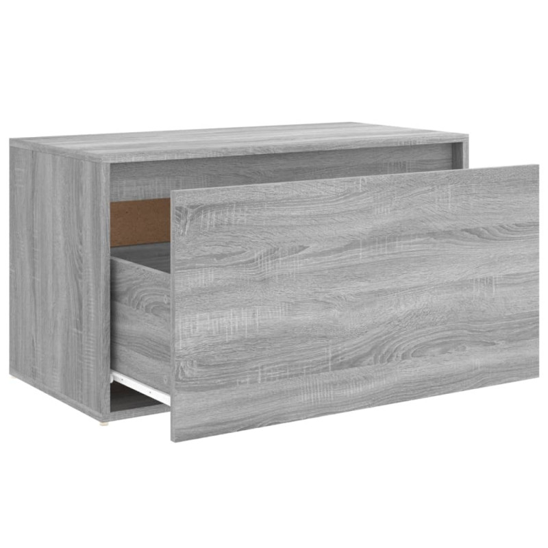 Produktbild för Hallbänk 80x40x45 cm grå sonoma-ek konstruerat trä