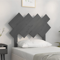 Produktbild för Sänggavel grå 92x3x81 cm massiv furu