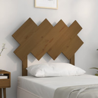 Produktbild för Sänggavel honungsbrun 92x3x81 cm massiv furu