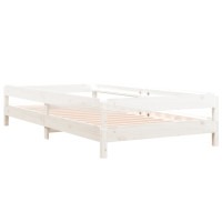 Produktbild för Stapelbar säng vit 100x200 cm massivt furuträ