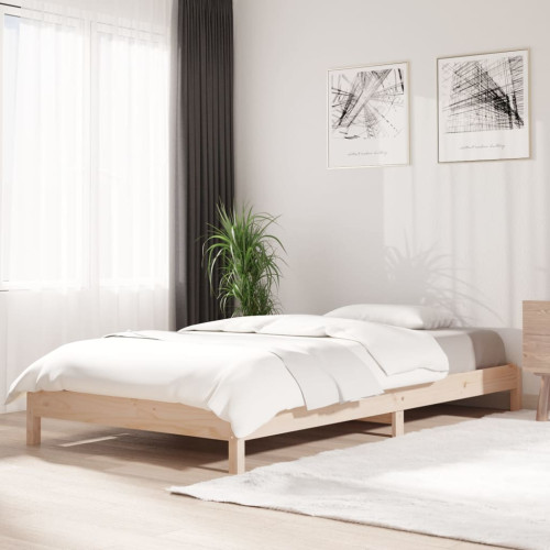 vidaXL Stapelbar säng 90x200 cm massivt furuträ