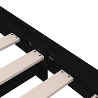 Produktbild för Stapelbar säng svart 90x200 cm massivt furuträ