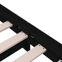 Produktbild för Stapelbar säng svart 80x200 cm massivt furuträ