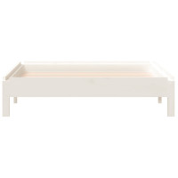 Produktbild för Stapelbar säng vit 90x190 cm massivt furuträ