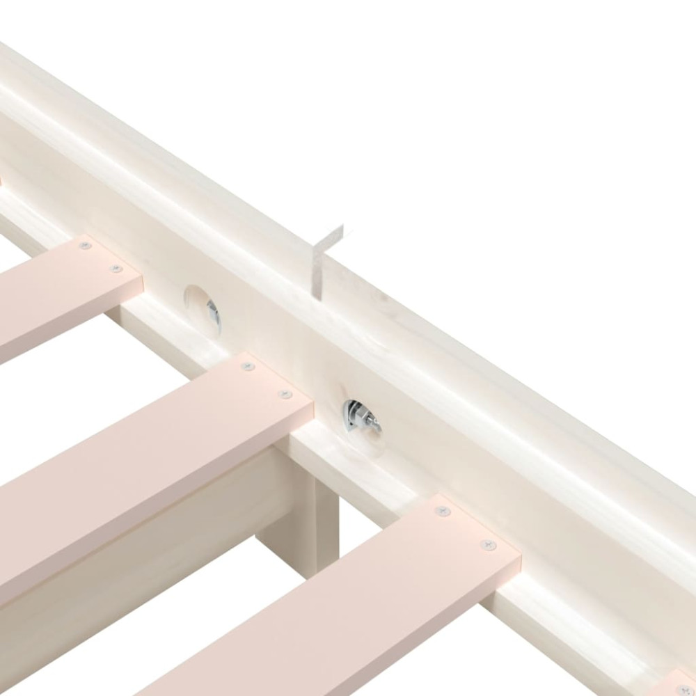 Produktbild för Stapelbar säng vit 90x190 cm massivt furuträ