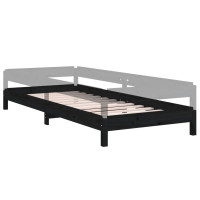 Produktbild för Stapelbar säng svart 75x190 cm massivt furuträ