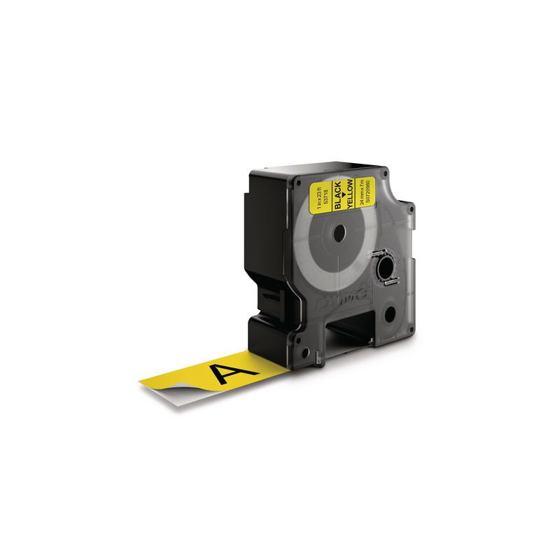 Produktbild för Tape DYMO D1 24mm svart på gul