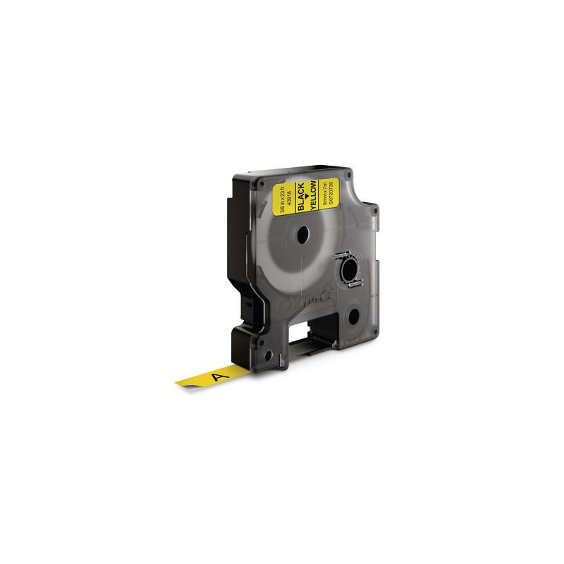 Produktbild för Tape DYMO D1 9mm svart på gul