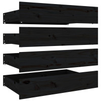 Produktbild för Sängram med lådor svart 120x190 cm