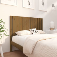 Produktbild för Sänggavel honungsbrun 125,5x4x100 cm massiv furu