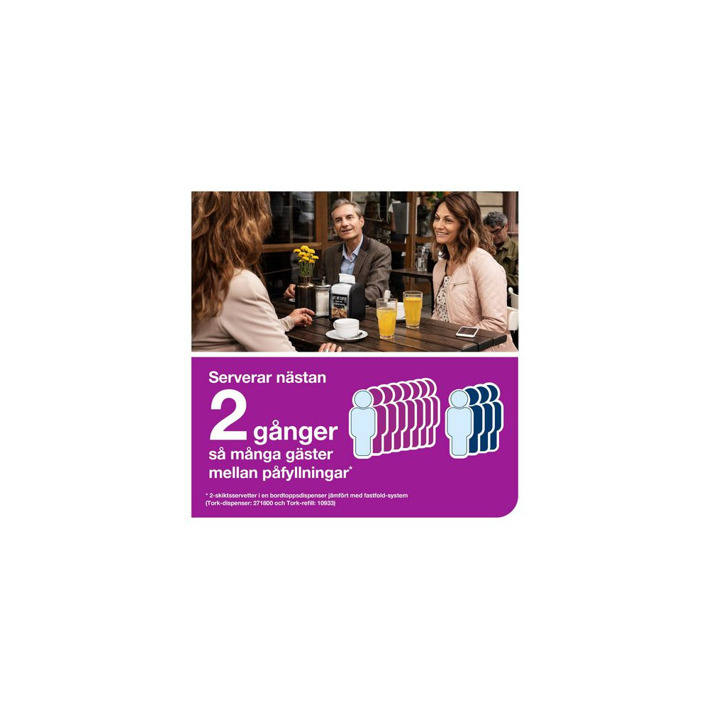 Produktbild för Servett TORK Xpressnap N14 natur 720/fp