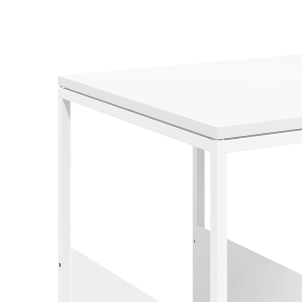 Produktbild för Sidobord vit 55x36x59,5 cm konstruerat trä