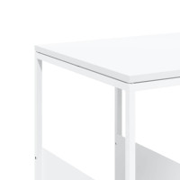 Produktbild för Sidobord vit 55x36x59,5 cm konstruerat trä