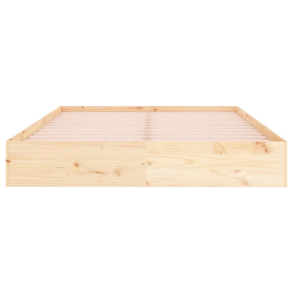 Produktbild för Sängram utan madrass massivt trä 200x200cm