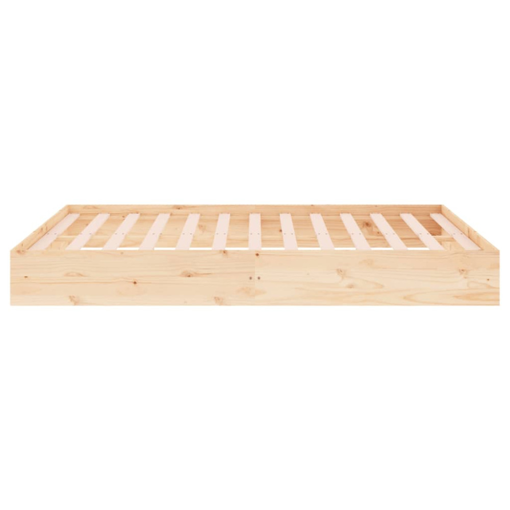 Produktbild för Sängram utan madrass massivt trä 200x200cm