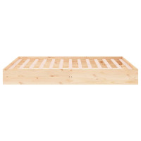 Produktbild för Sängram utan madrass massivt trä 160x200cm
