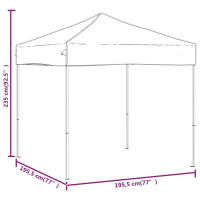 Produktbild för Hopfällbart partytält taupe 2x2 m