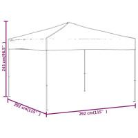 Produktbild för Hopfällbart partytält antracit 3x3 m