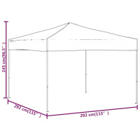 Produktbild för Hopfällbart partytält taupe 3x3 m