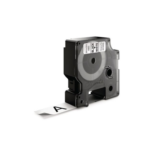 DYMO Tape DYMO D1 19mm svart på vit 10/fp