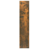 Produktbild för Vägghylla rökfärgad ek 90x16x78 cm konstruerat trä