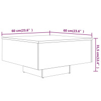 Miniatyr av produktbild för Soffbord grå sonoma-ek 60x60x31,5 cm konstruerat trä