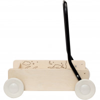 Miniatyr av produktbild för Lära gå vagn trä premium