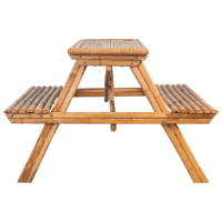 Produktbild för Picknickbord 115x115x81 cm bambu