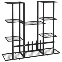 Produktbild för Växtställ 94,5x25x89 cm svart järn