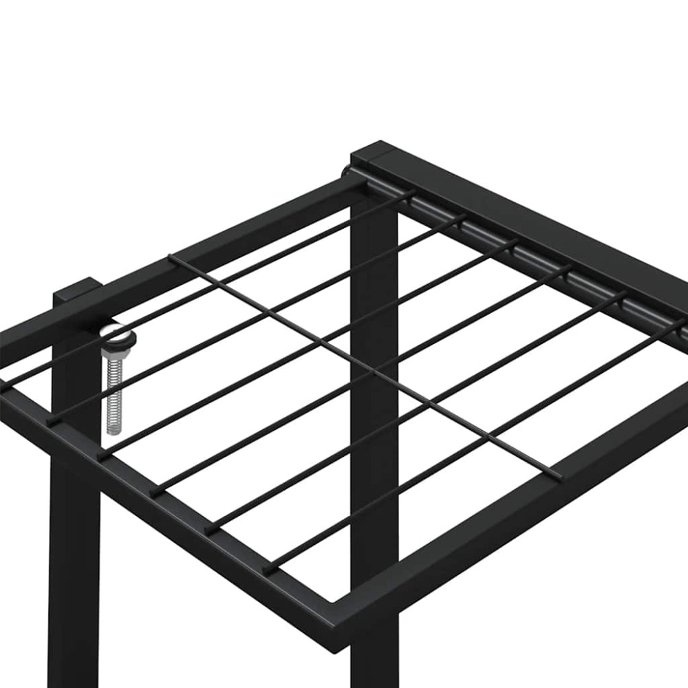 Produktbild för Växtställ 94,5x25x89 cm svart järn