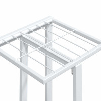 Produktbild för Växtställ på hjul 4 hyllor 44x23x80 cm vit järn