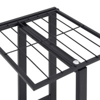 Produktbild för Växtställ på hjul 5 hyllor 44x23x100 cm svart järn