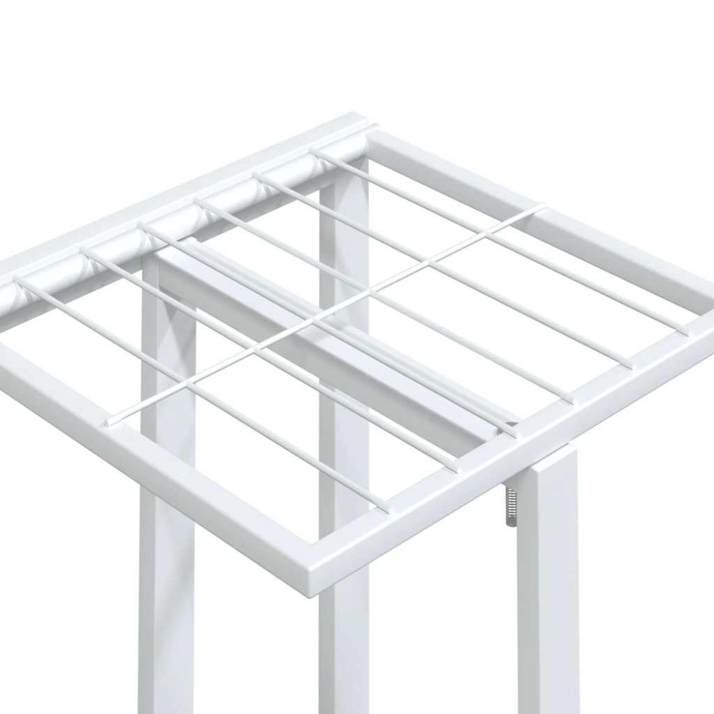 Produktbild för Växtställ på hjul 5 hyllor 44x23x100 cm vit järn