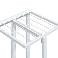 Produktbild för Växtställ på hjul 5 hyllor 44x23x100 cm vit järn