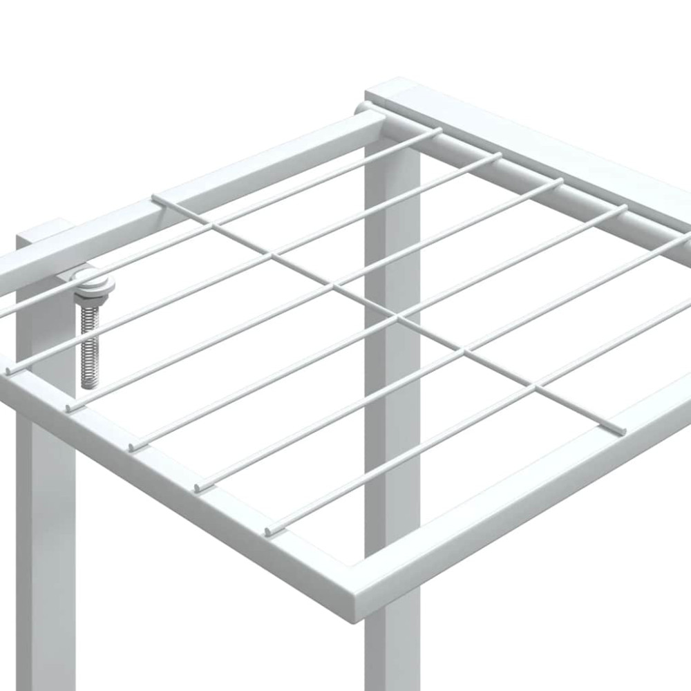 Produktbild för Växtställ 94,5x25x89 cm vit järn