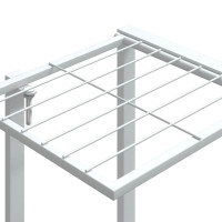 Produktbild för Växtställ 94,5x25x89 cm vit järn