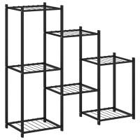 Produktbild för Växtställ 83x25x80 cm svart järn