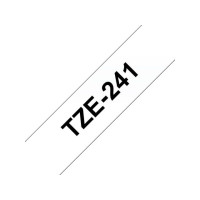Produktbild för Tape BROTHER TZE241 18mm svart på vit