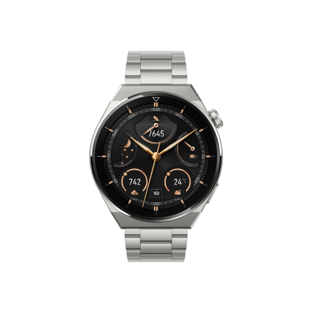 Produktbild för Huawei Watch GT 3 Pro - titan - smart klocka med rem - titan