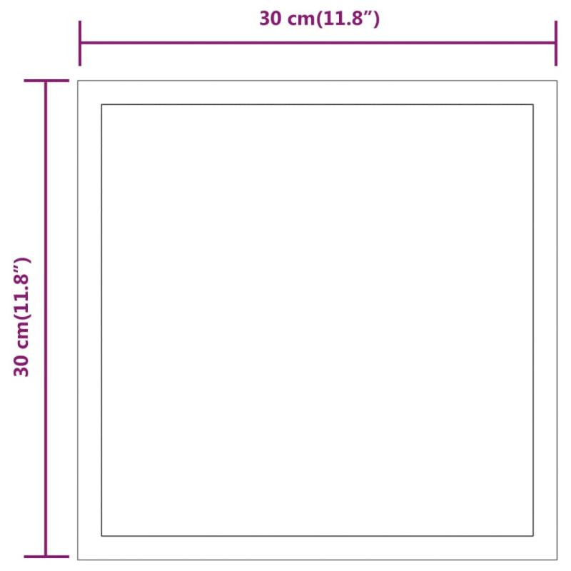 Produktbild för Badrumsspegel LED 30x30 cm