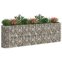 Produktbild för Planteringsgabion galvaniserat järn 330x50x100 cm