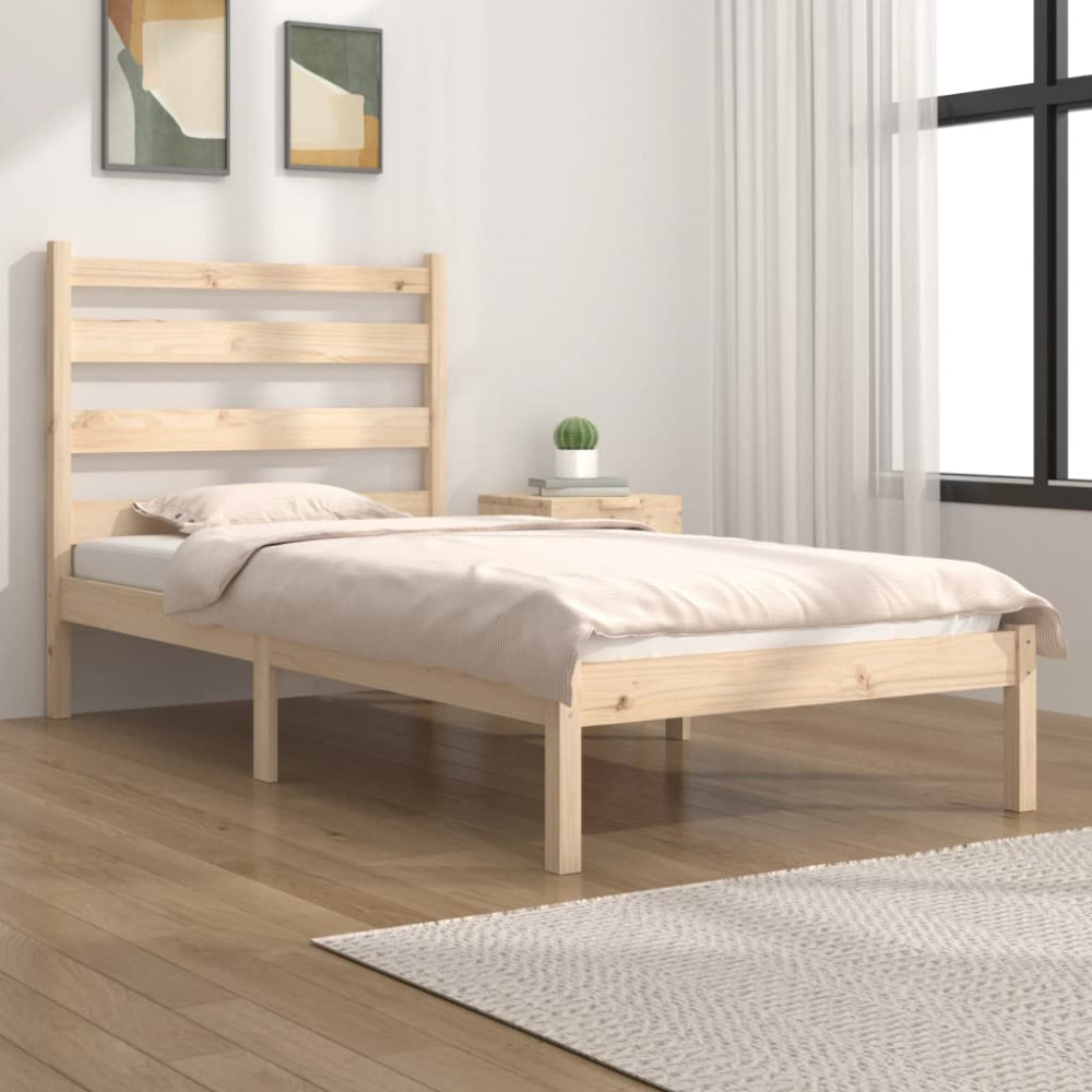Produktbild för Sängram massiv furu 90x190 cm