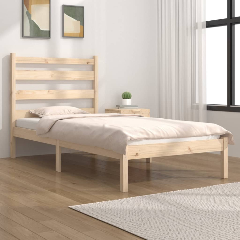 Produktbild för Sängram massiv furu 90x200 cm
